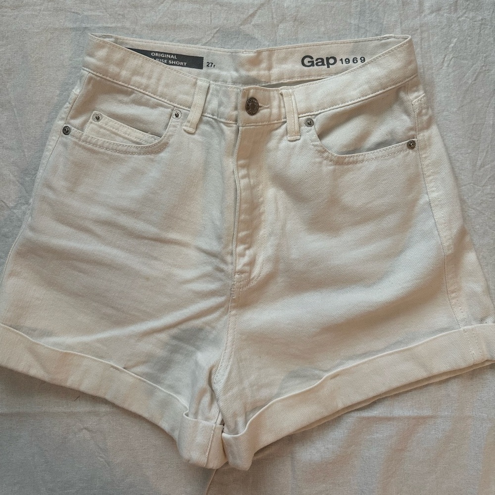 Gap Women's White High Rise Denim Shorts